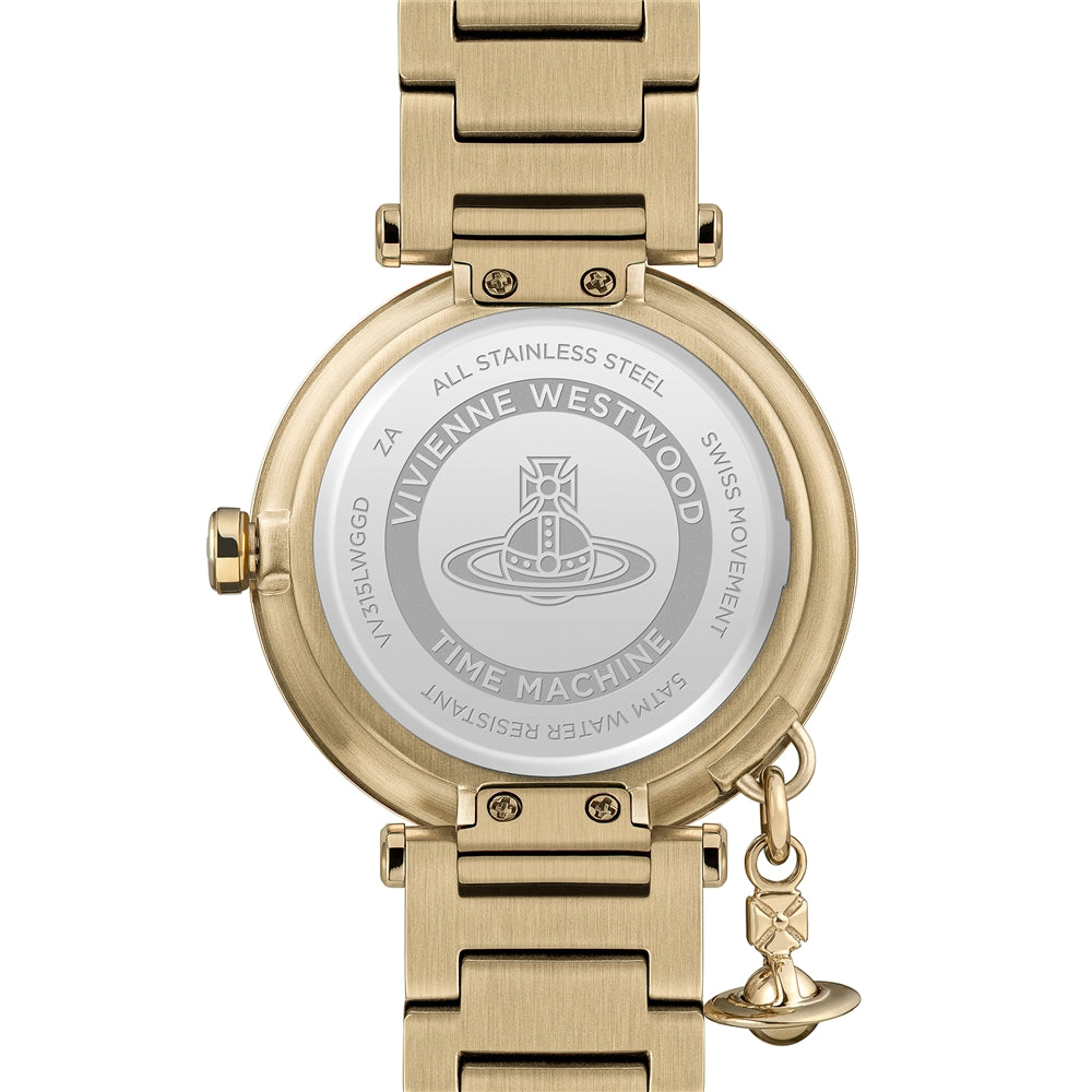 Vivienne Westwood Gold Logo Monogram Orb Bracelet Watch