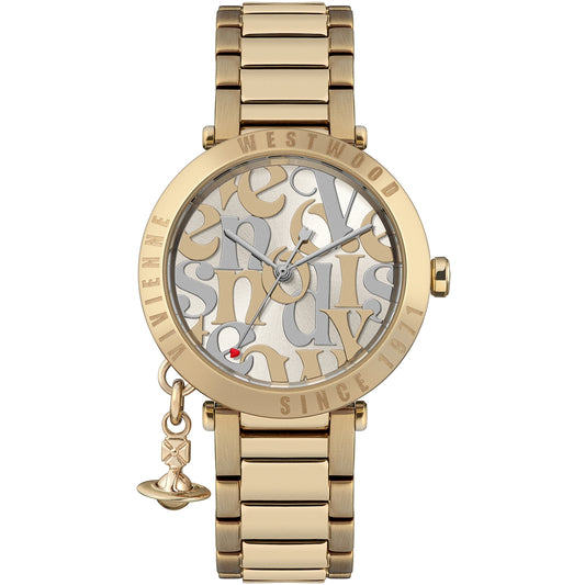 Vivienne Westwood Gold Logo Monogram Orb Bracelet Watch