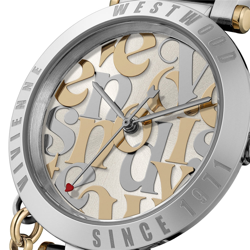 Vivienne Westwood Silver Logo Monogram Orb Bracelet Watch