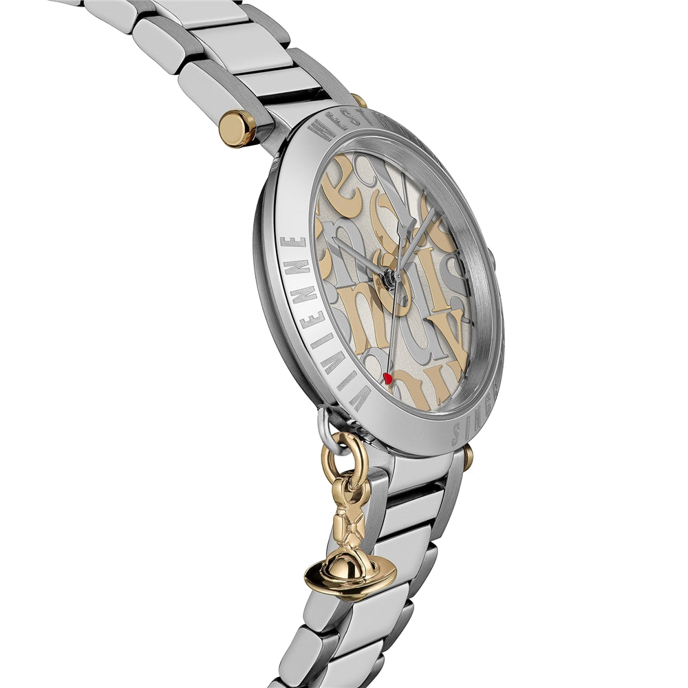 Vivienne Westwood Silver Logo Monogram Orb Bracelet Watch