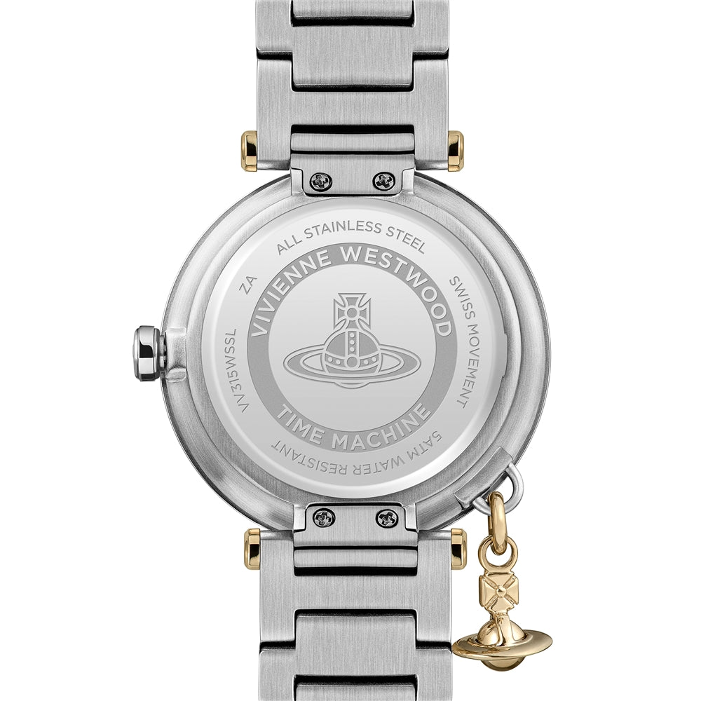 Vivienne Westwood Silver Logo Monogram Orb Bracelet Watch