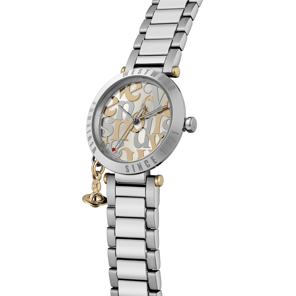 Vivienne Westwood Silver Logo Monogram Orb Bracelet Watch