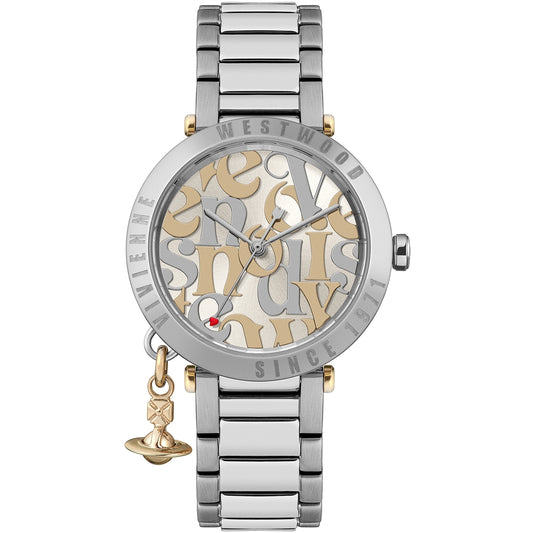 Vivienne Westwood Silver Logo Monogram Orb Bracelet Watch