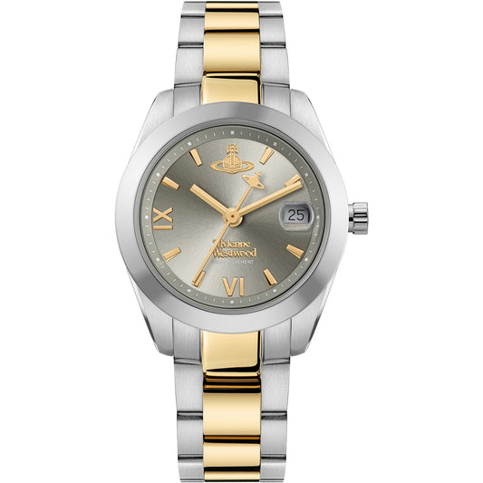 Vivienne Westwood Gold Mix Grey Fenchurch Round Bracelet Watch