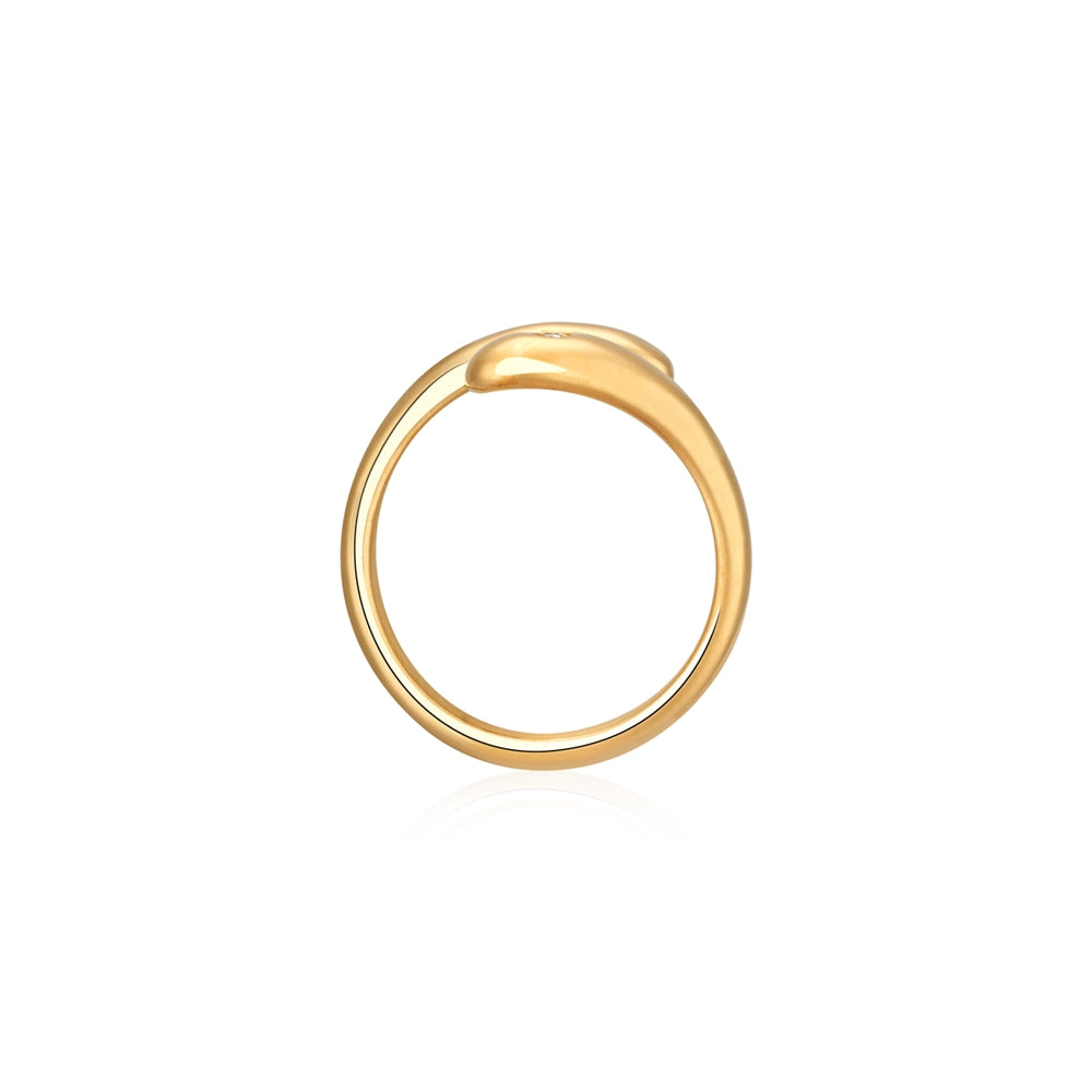 Over & Over Gold Stainless Steel Open Twist Ring