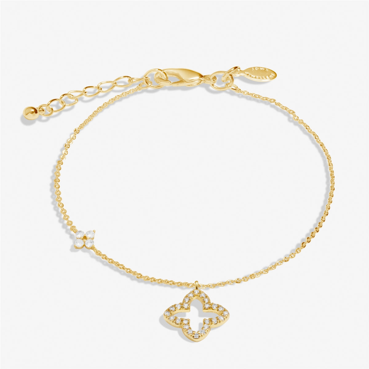 Joma Gold Style Story Pavé Clover Bracelet