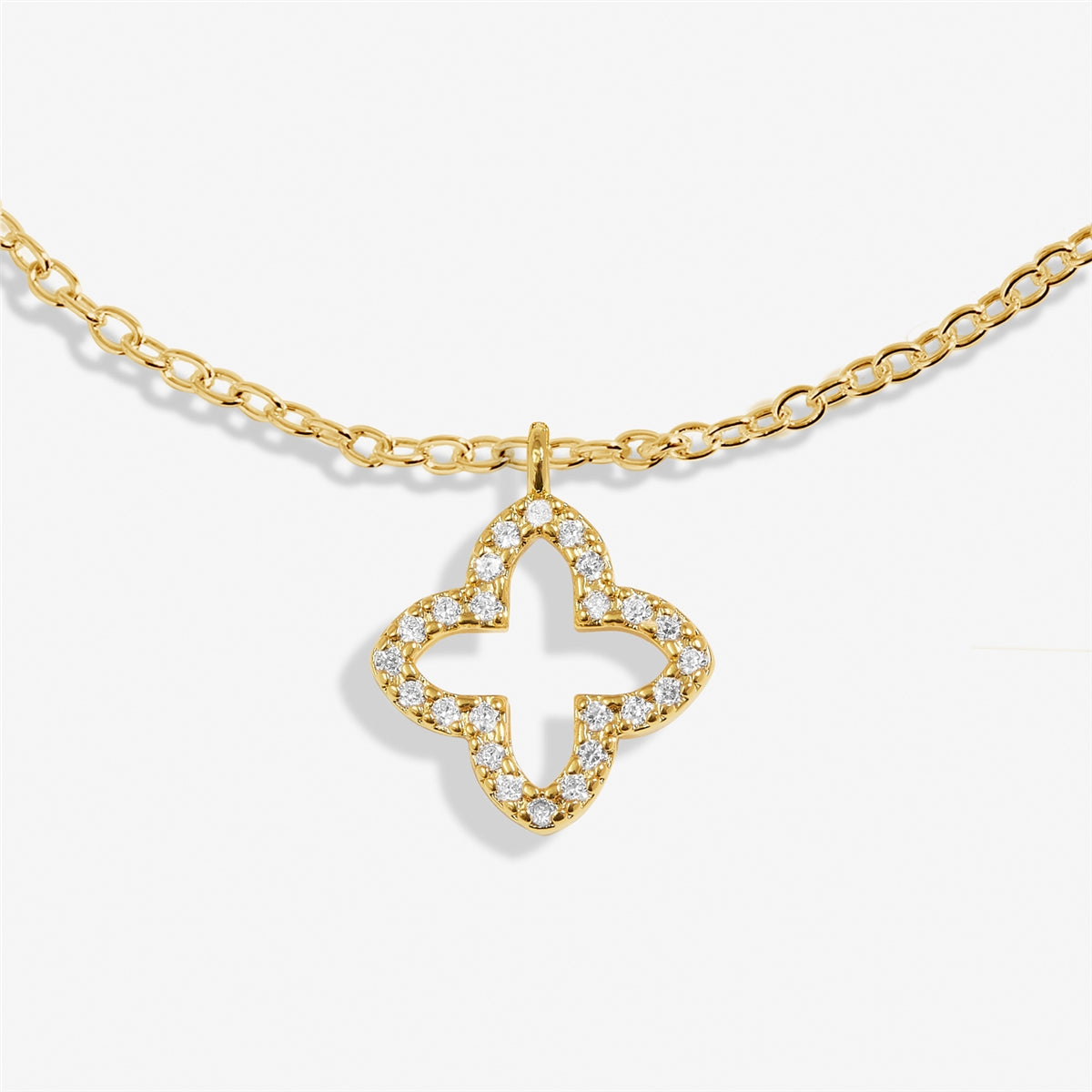 Joma Gold Style Story Pavé Clover Bracelet