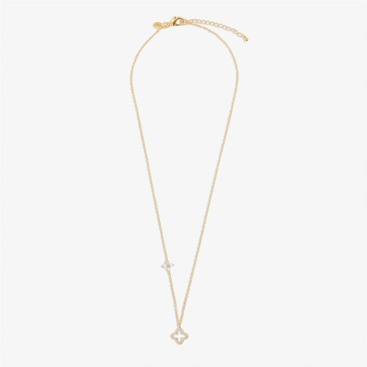 Joma Gold Style Story Pavé Clover Necklace