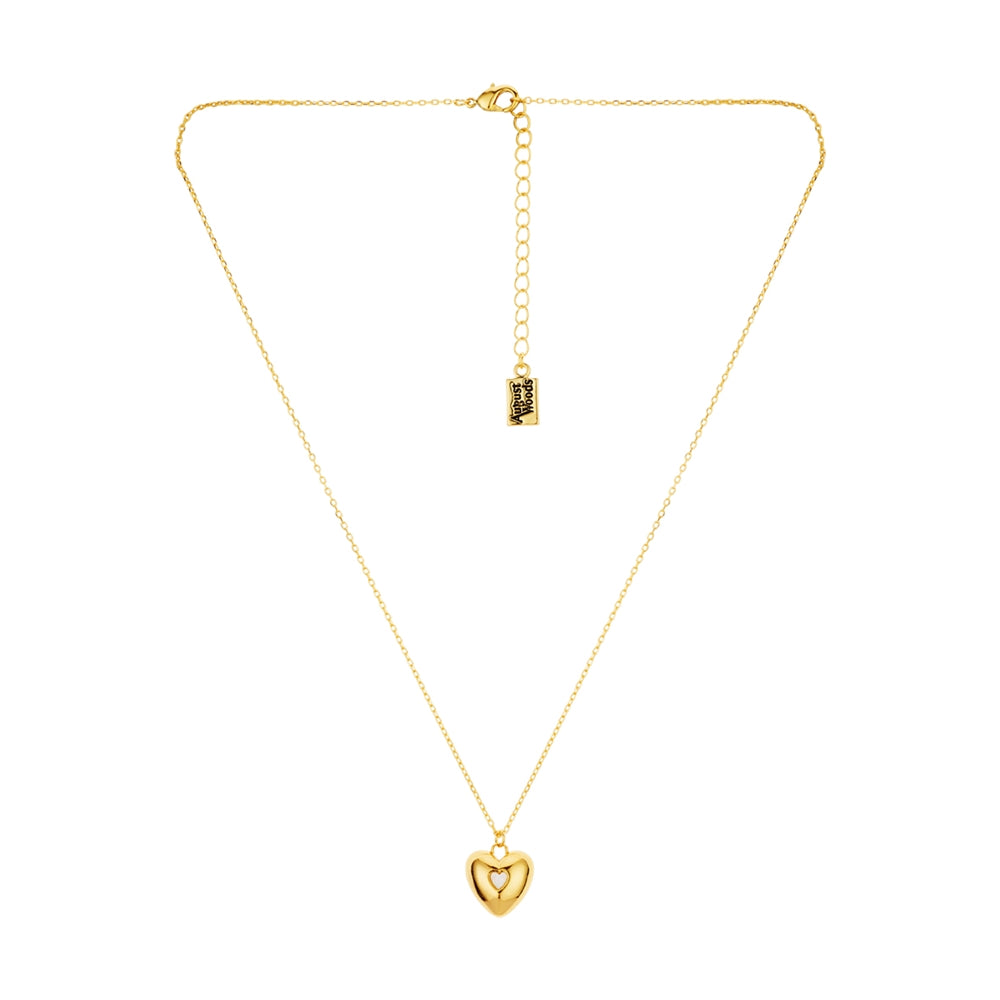 August Woods Gold Heart with Opal Centre Necklace