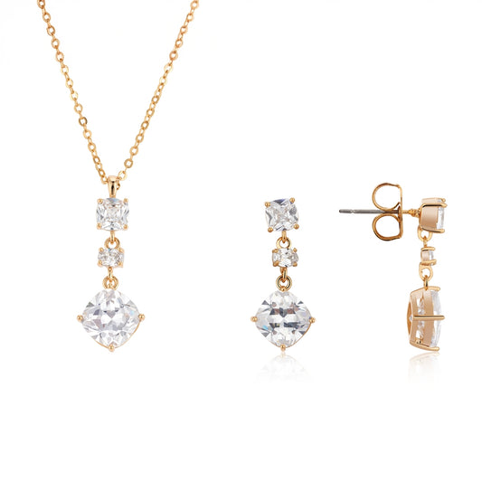 August Woods Gold Solitaire Drop Set