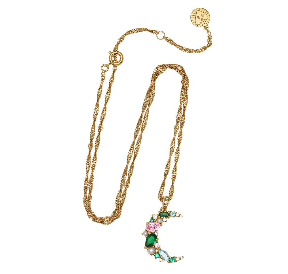 Amelia Scott Gold Celeste Cluster Moon Statement Necklace