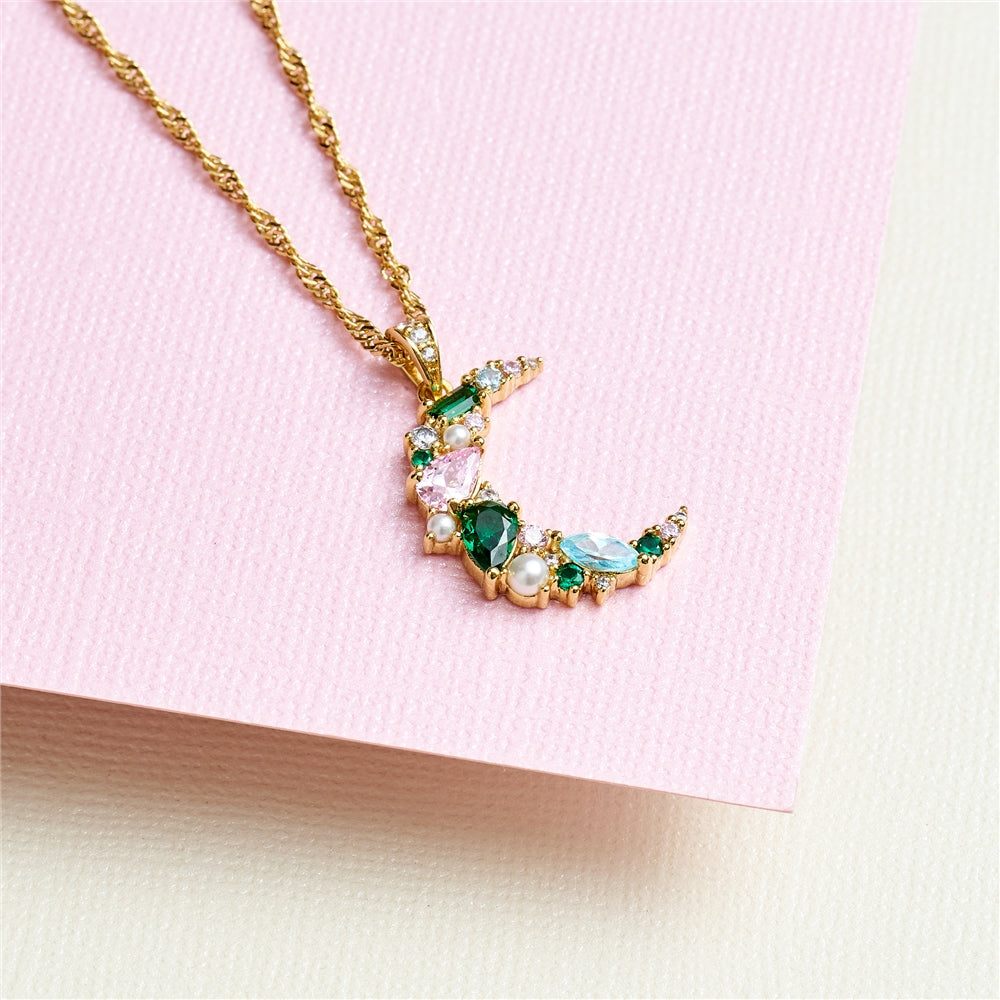 Amelia Scott Gold Celeste Cluster Moon Statement Necklace