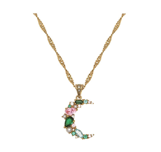 Amelia Scott Gold Celeste Cluster Moon Statement Necklace