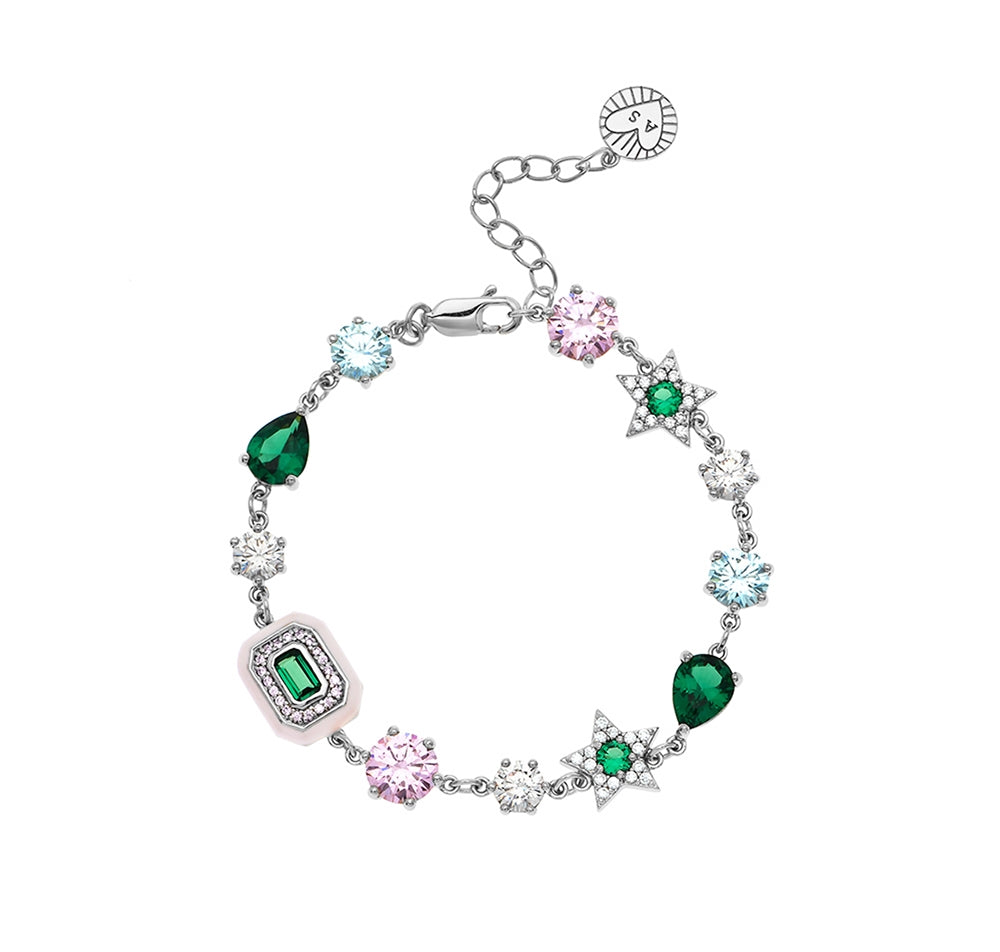 Amelia Scott Silver Celeste Multi Cluster Bracelet