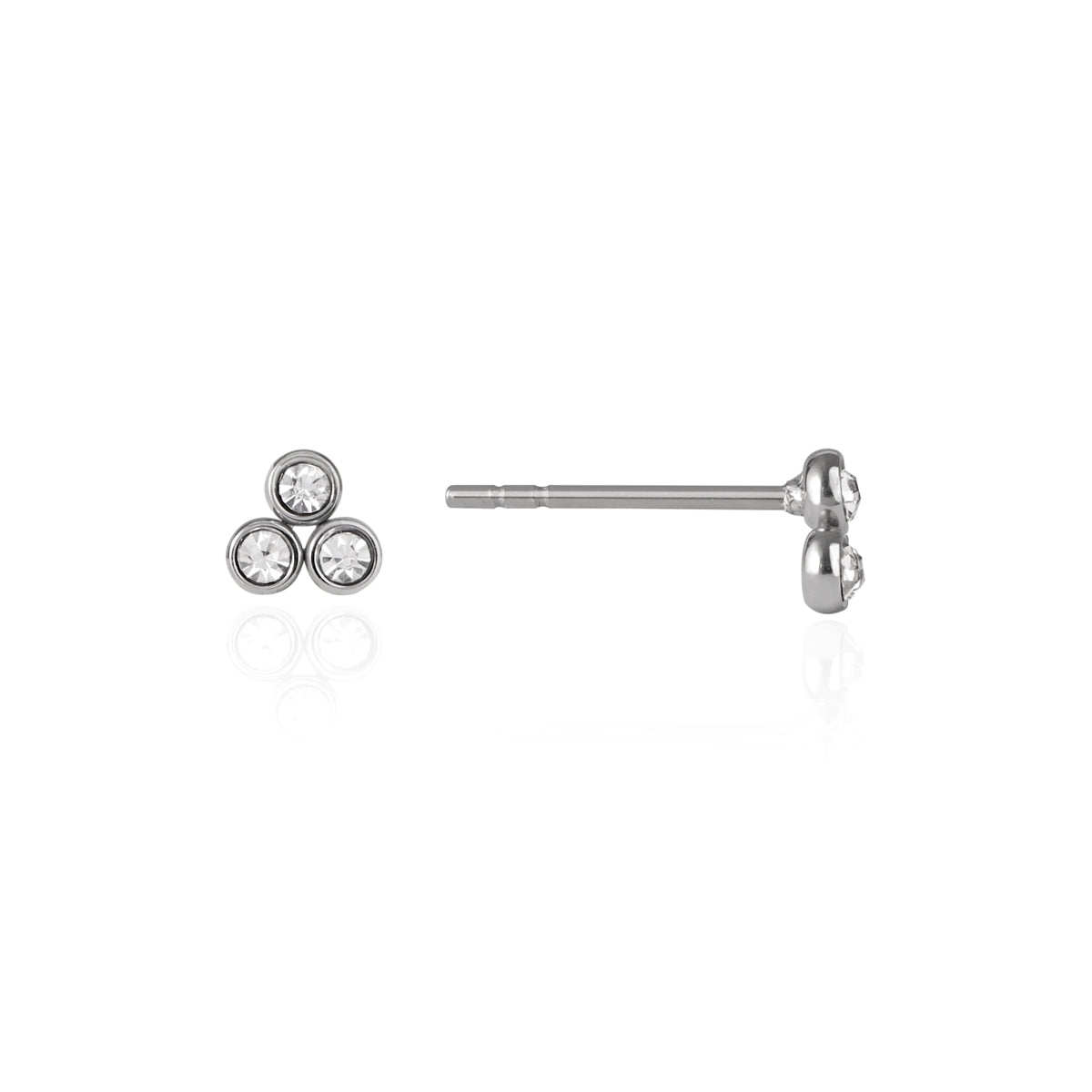 Over & Over Silver Stainless Steel Earring 4 Pack