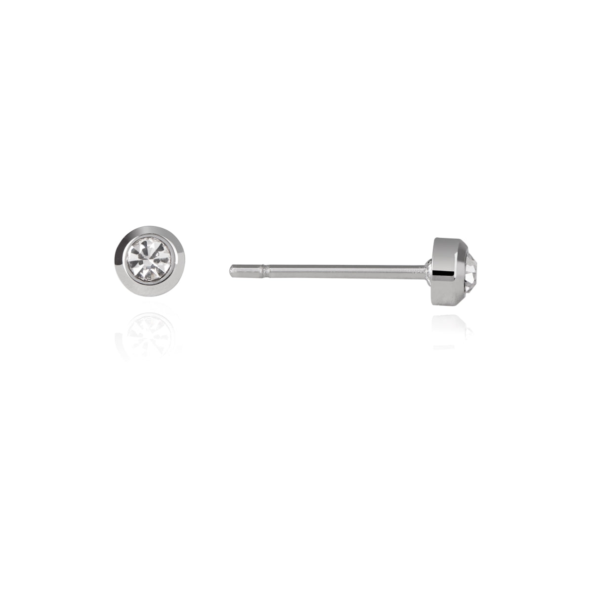 Over & Over Silver Stainless Steel Earring 4 Pack