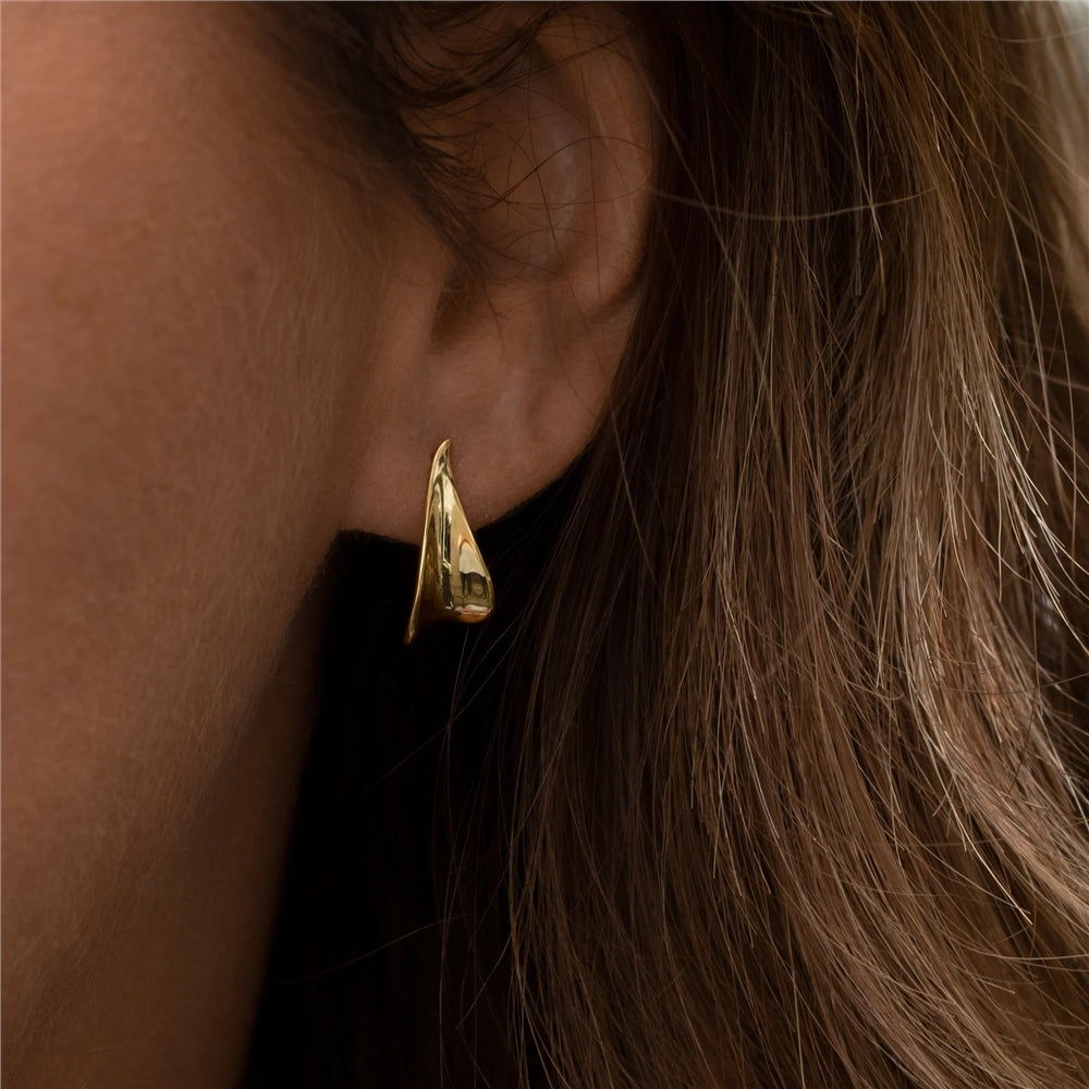 Seek + Find Grow Leaf Gold Earring