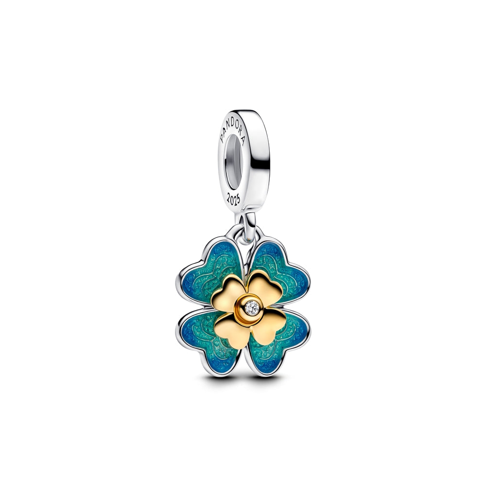 Pandora Spinnable Four Leaf Clover Lab-Grown Diamond Dangle Charm