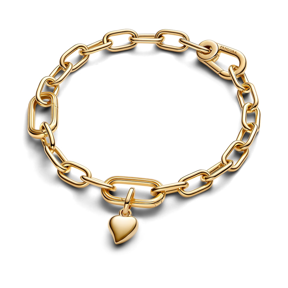 Pandora Gold Heart Mini Dangle Charm