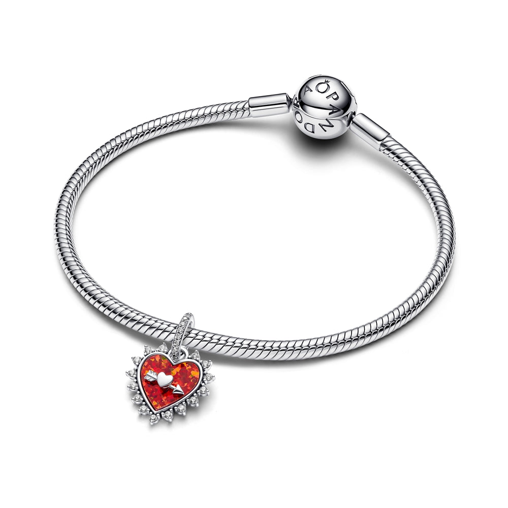 Pandora Spinnable Arrow Heart Dangle Charm
