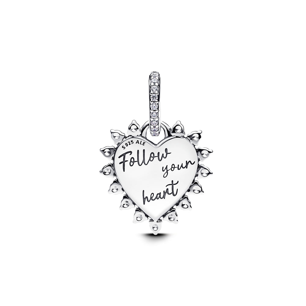 Pandora Spinnable Arrow Heart Dangle Charm