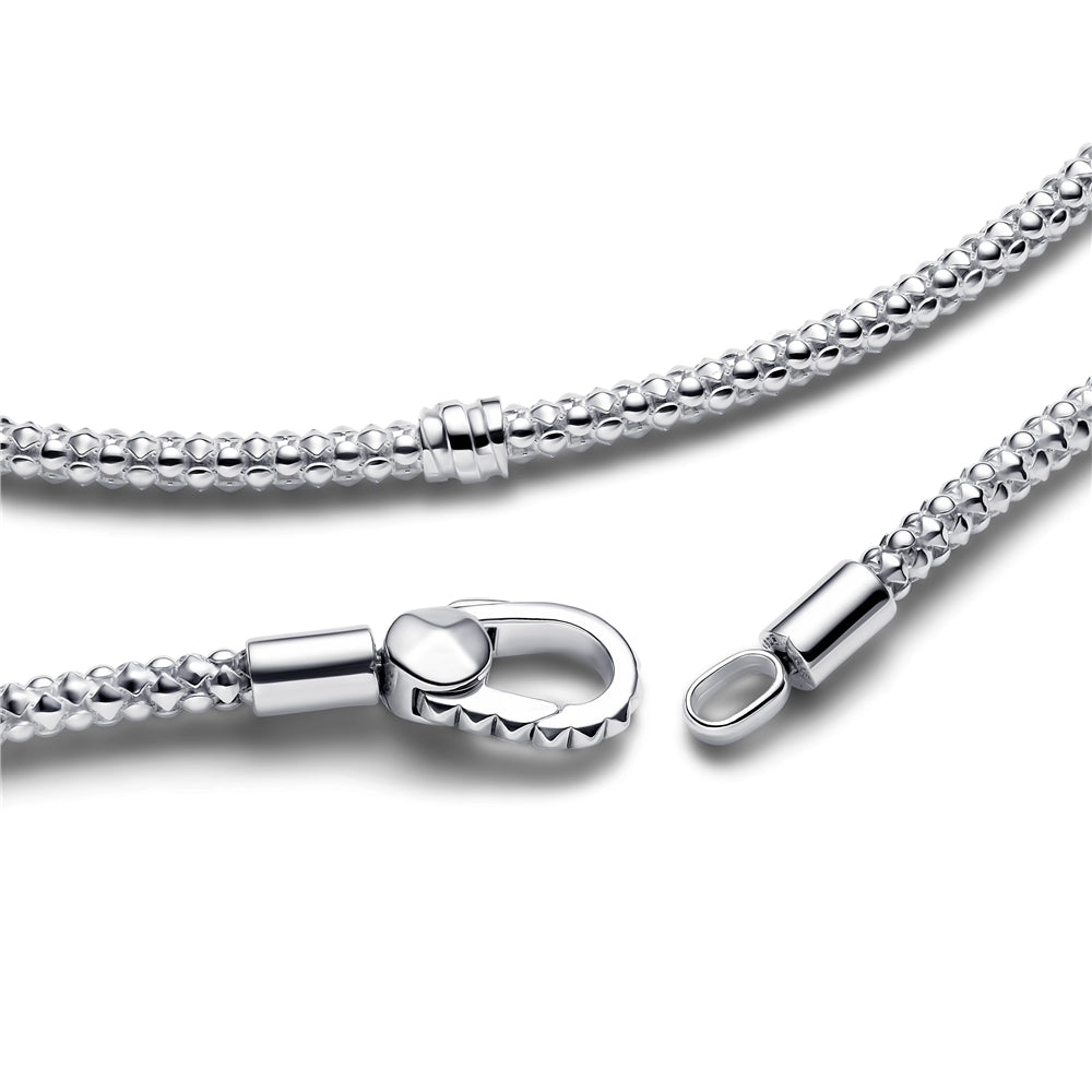 Pandora Silver Studded Clasp & Chain Bracelet