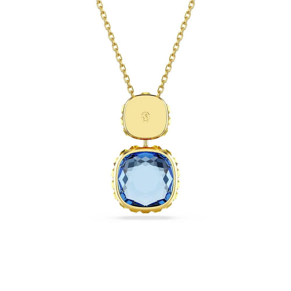 Swarovski Chroma Gold Multicolour Cushion Cut Crystal Necklace