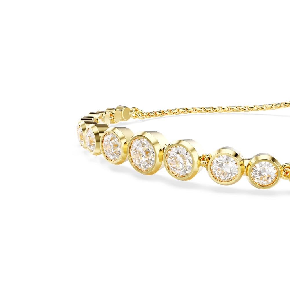 Swarovski Imber Gold Tone Mixed Round Cut Tennis Bracelet