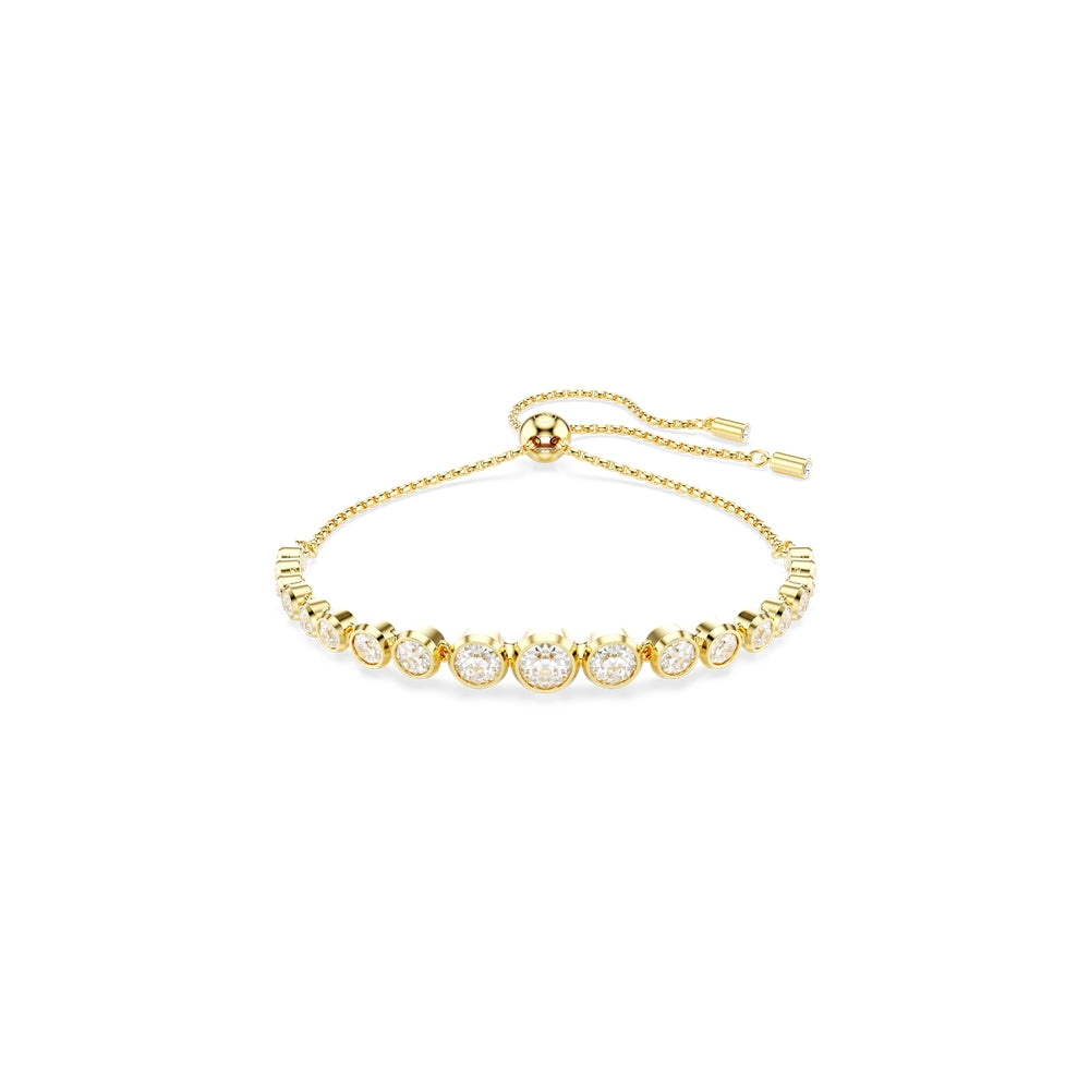 Swarovski Imber Gold Tone Mixed Round Cut Tennis Bracelet