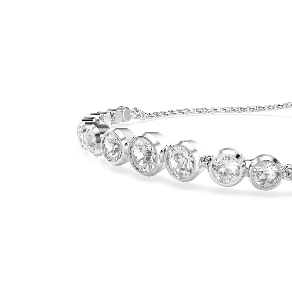 Swarovski Imber Rhodium Plated Mixed Round Cut Tennis Bracelet