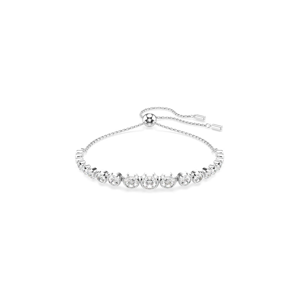 Swarovski Imber Rhodium Plated Mixed Round Cut Tennis Bracelet