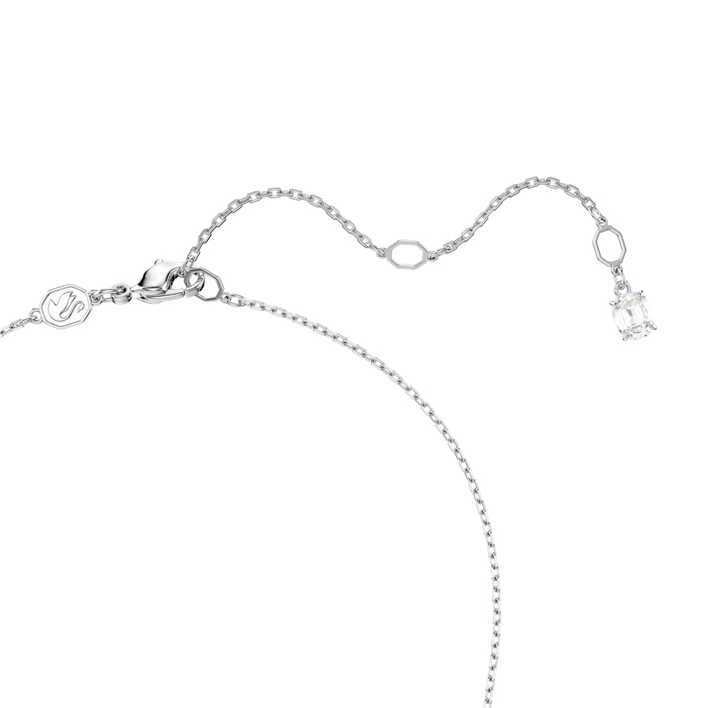 Swarovski Matrix Rhodium Plated Gradient Round Cut Statement Necklace