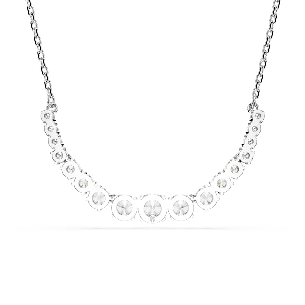 Swarovski Matrix Rhodium Plated Gradient Round Cut Statement Necklace