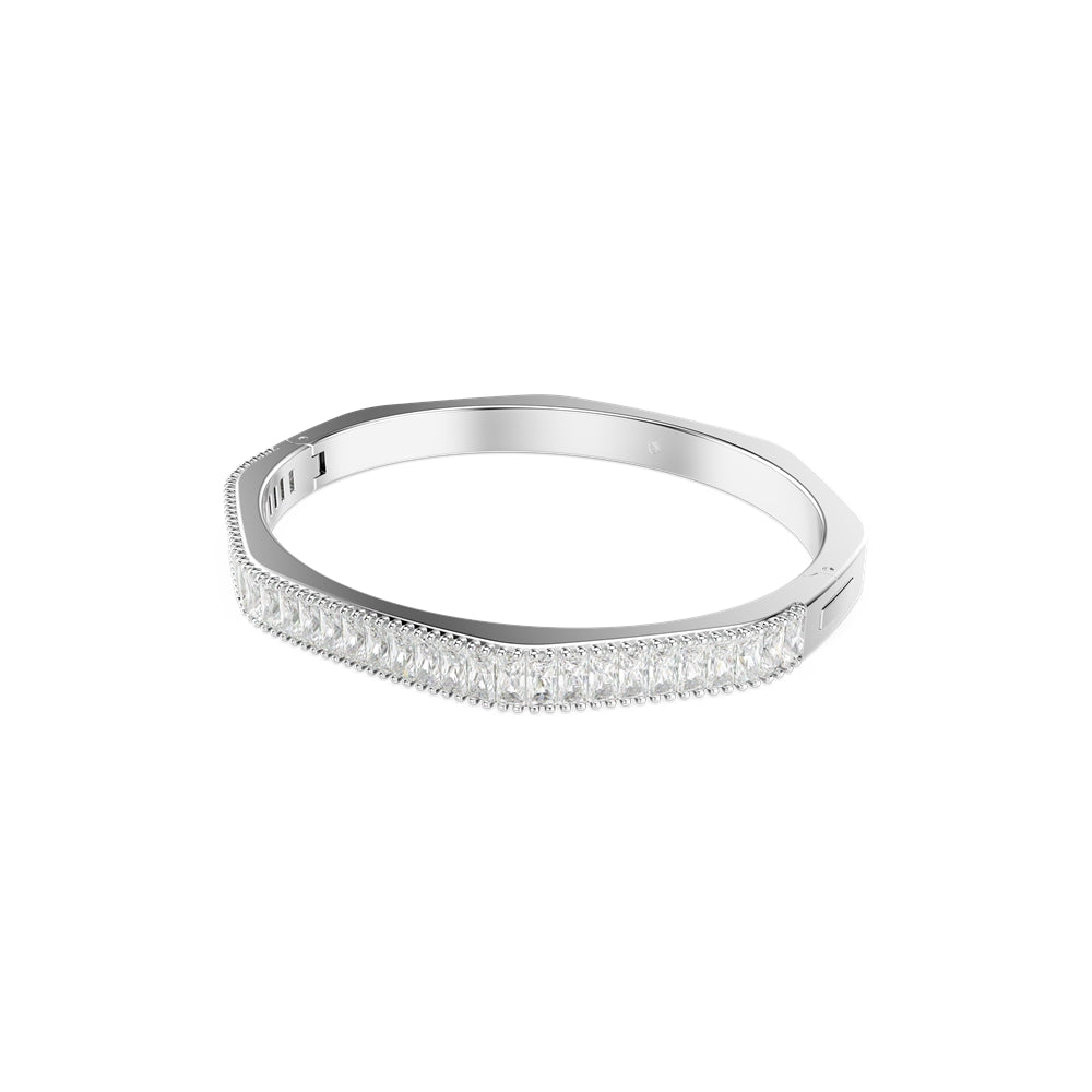 Swarovski Matrix Rhodium Plated Baguette Cut Octagonal Bracelet