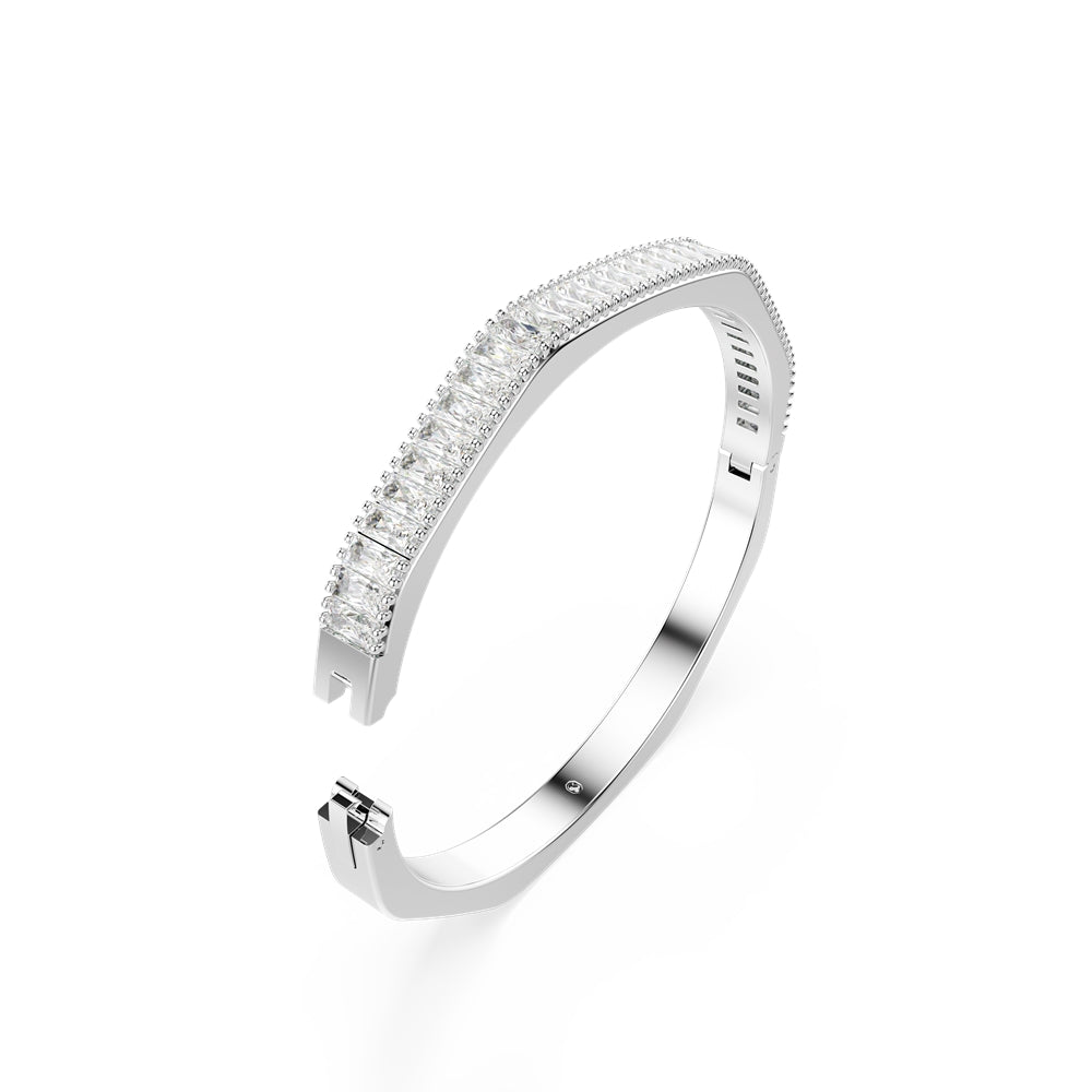 Swarovski Matrix Rhodium Plated Baguette Cut Octagonal Bracelet