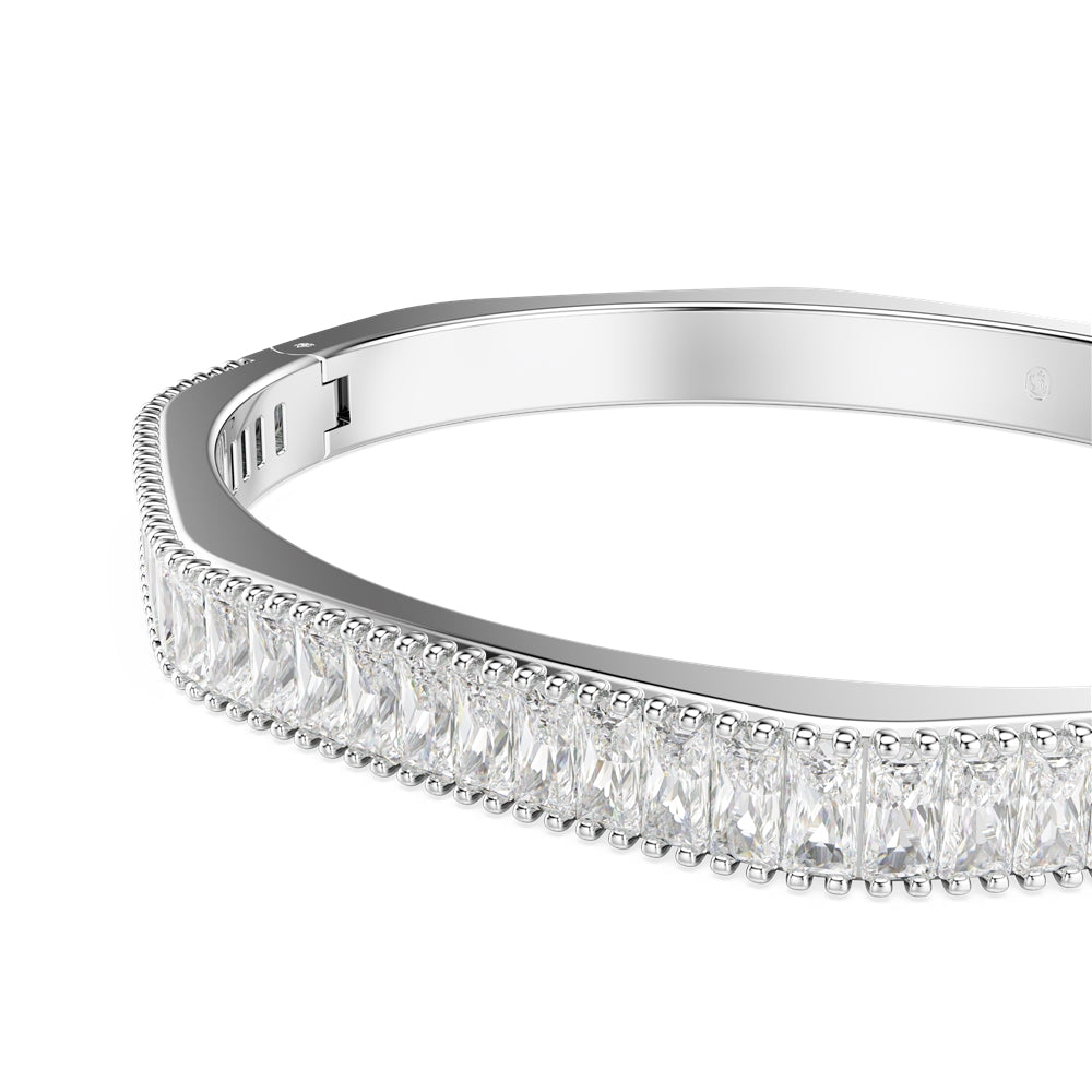 Swarovski Matrix Rhodium Plated Baguette Cut Octagonal Bracelet