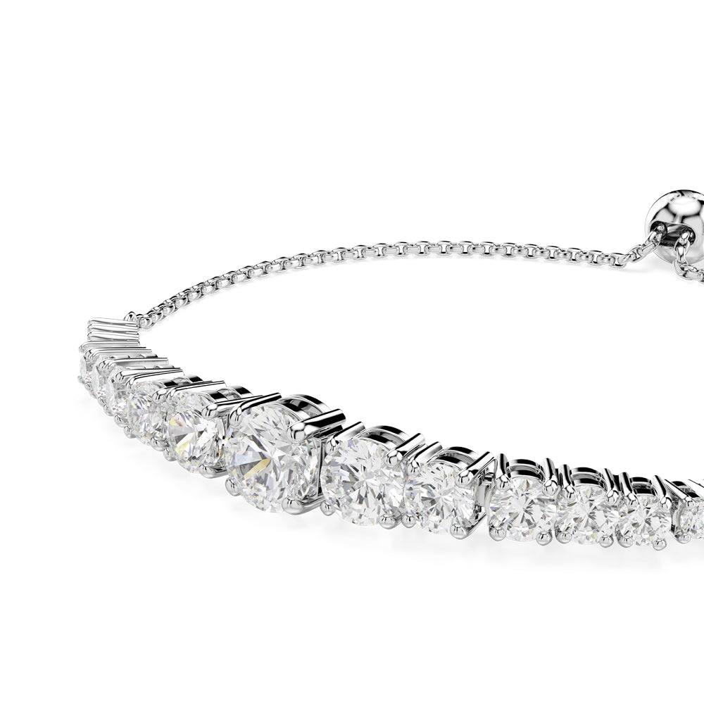 Swarovski Matrix Rhodium Plated Gradient Round Cut Bracelet