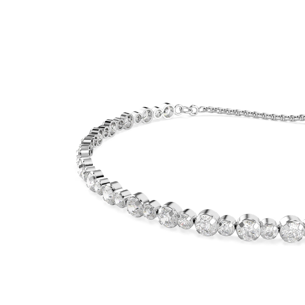 Swarovski Matrix Rhodium Plated Mixed Round Cuts Bracelet
