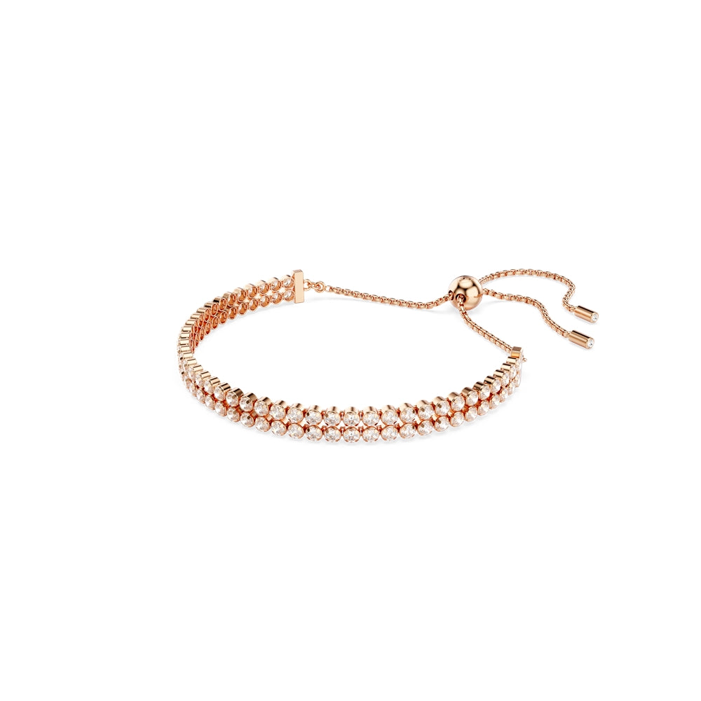 Swarovski Matrix Rose Gold Round Cut Tennis Bracelet