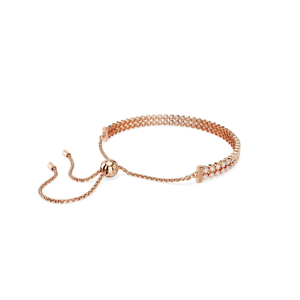 Swarovski Matrix Rose Gold Round Cut Tennis Bracelet