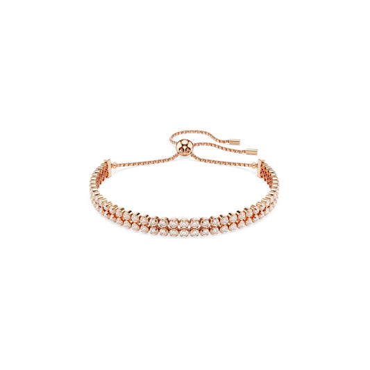 Swarovski Matrix Rose Gold Round Cut Tennis Bracelet