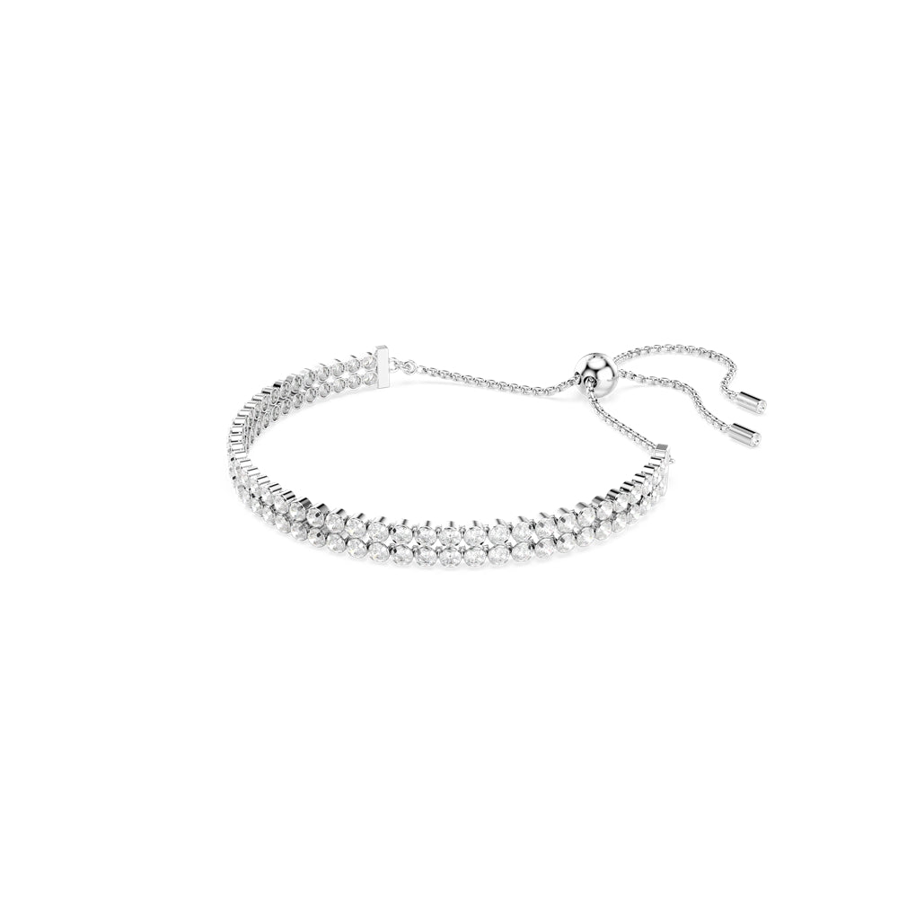 Swarovski Matrix Rhodium Plated Round Cut Tennis Bracelet