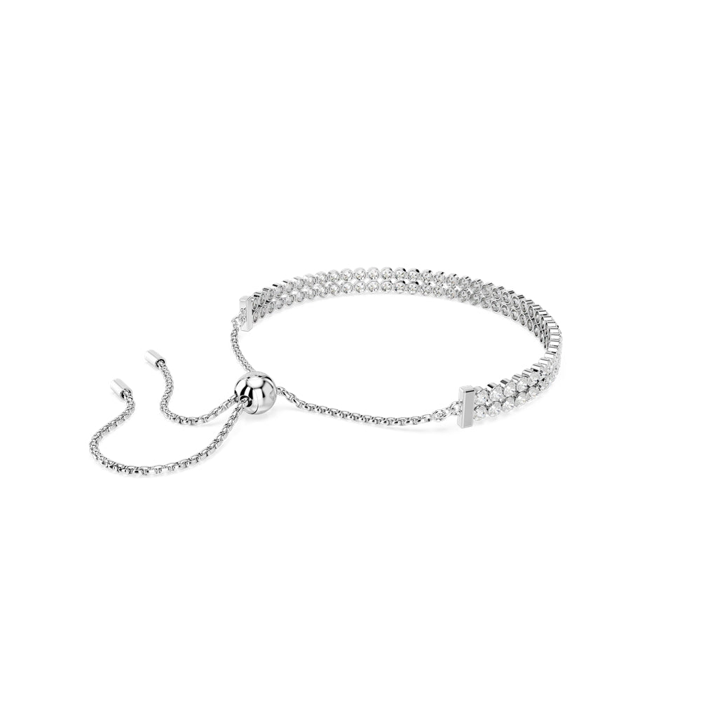 Swarovski Matrix Rhodium Plated Round Cut Tennis Bracelet