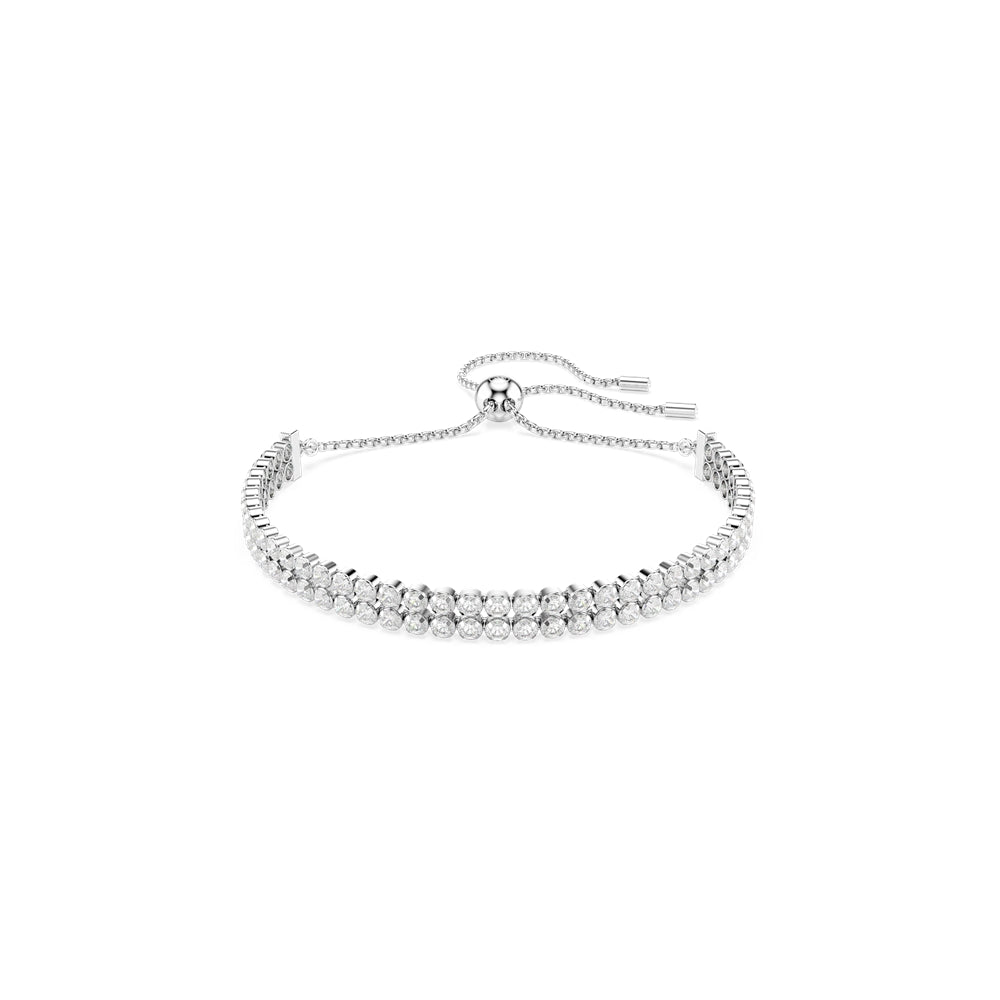 Swarovski Matrix Rhodium Plated Round Cut Tennis Bracelet