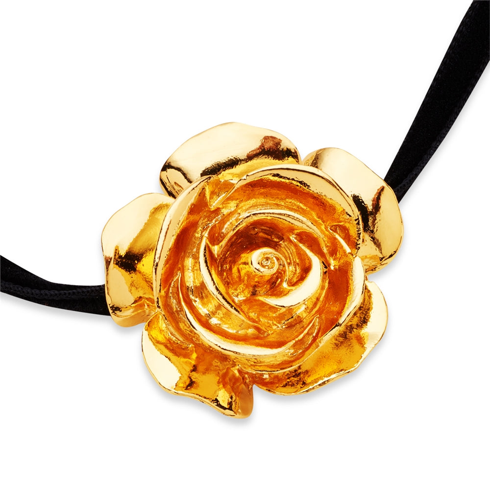 August Woods Gold and Black Cord Floral Bracelet