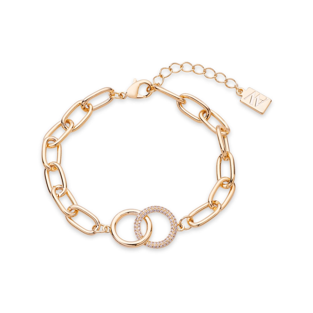 August Woods Gold Interlinked Chain Bracelet