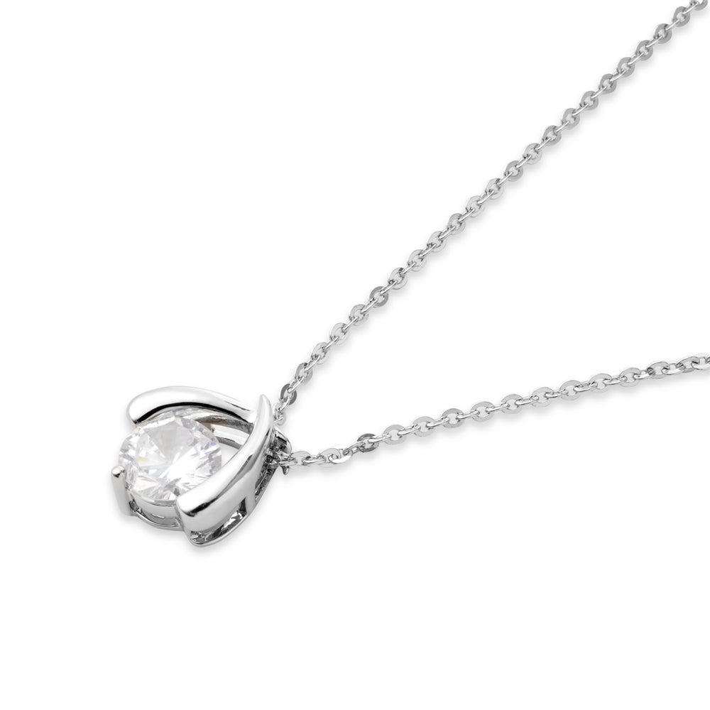August Woods Silver Cross Sparkle Necklace