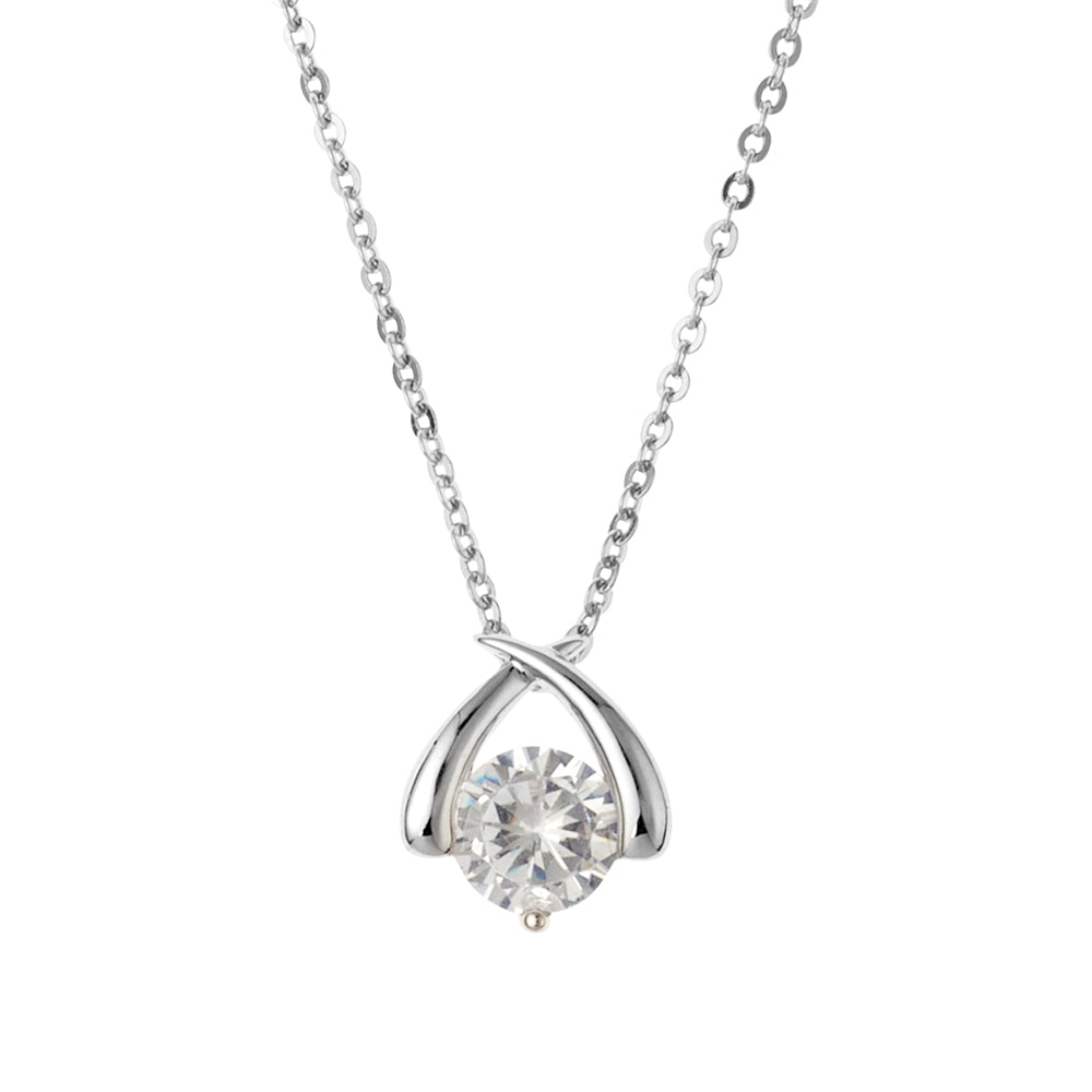 August Woods Silver Cross Sparkle Necklace