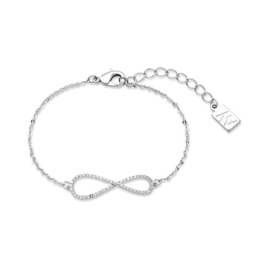 August Woods Silver Crystal Infinity Bracelet