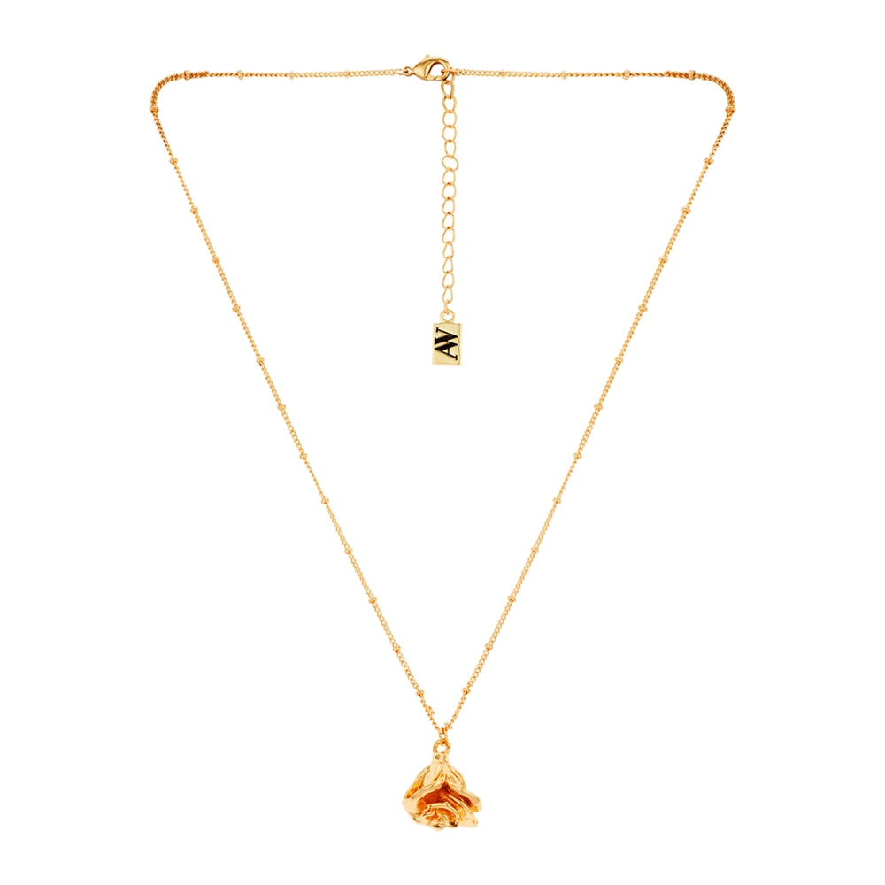 August Woods Gold Ball Chain Floral Necklace